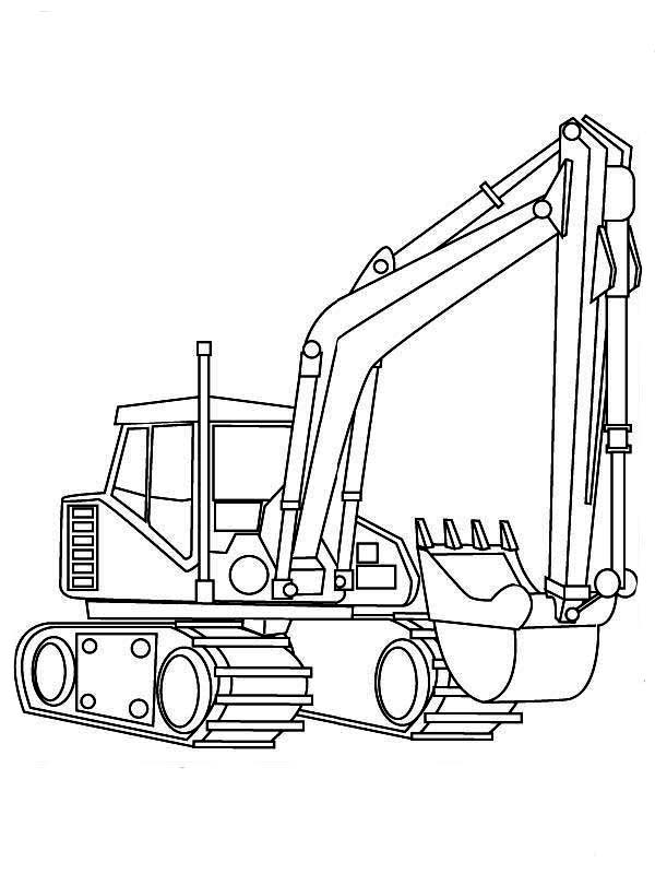 600x800 Realistic Picture Of Excavator In Digger Coloring Page Color Luna