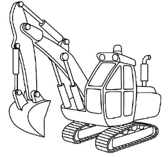 540x504 Excavator Coloring Pages For Kids Coloring Pages Kids On Excavator