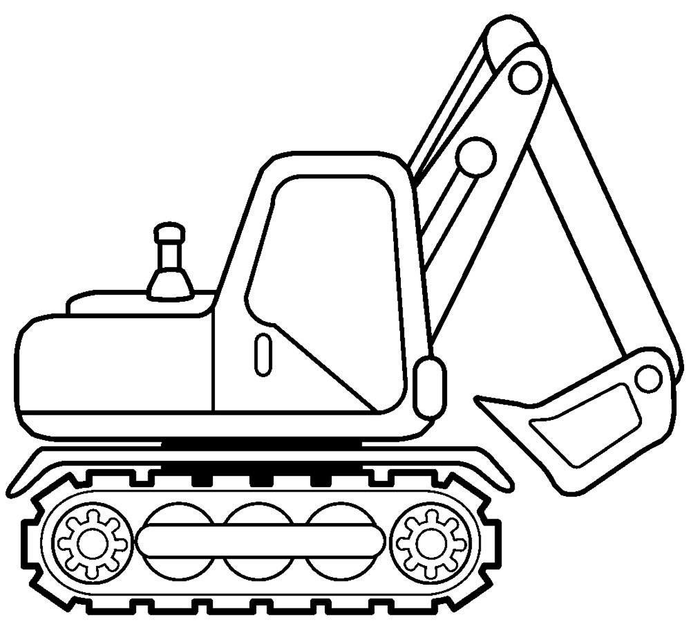 1000x925 Caterpillar Excavator Coloring Page Free Printable Pages
