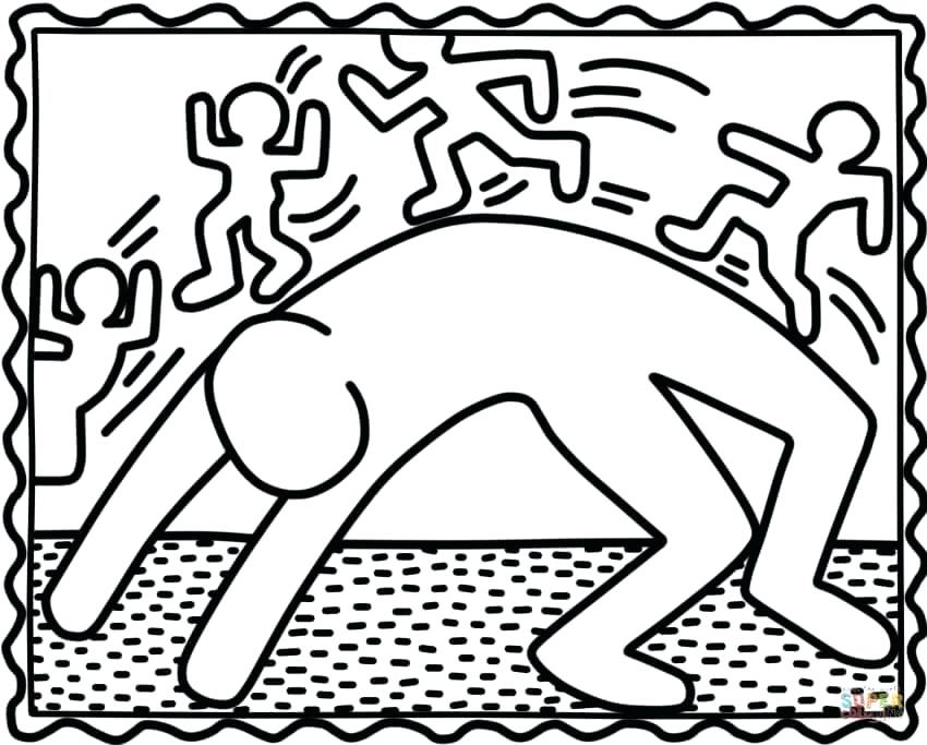 850x683 Keith Haring Coloring Pages Bridge Exercise By Haring Keith Haring