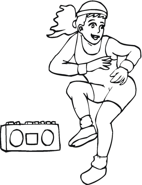 Kids Exercise Colouring Pages, Exercise Coloring Pages 584x760 Kids Exercise Colouring Pages, Exercise Coloring Pages