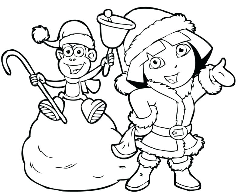 802x641 Dora Explorer Coloring Pages And Boots The Explorer Coloring Page