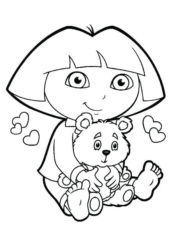 595x842 Dora The Explorer Color Dora The Explorer Coloring Pages Cartoon