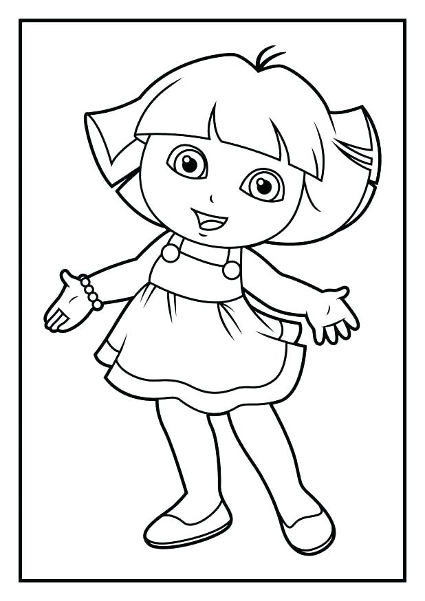 618x874 Dora Explorer Coloring Book And Boots Coloring Pages