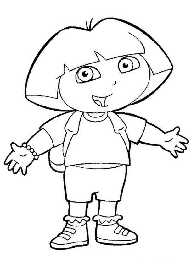 607x850 Dora The Explorer Coloring Pages (1) Coloring Kids