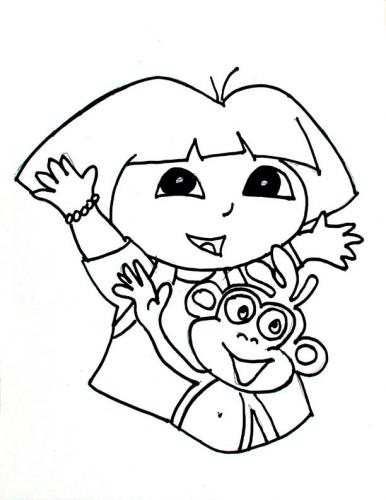 386x500 Dora The Explorer Coloring Pages (2) Coloring Kids