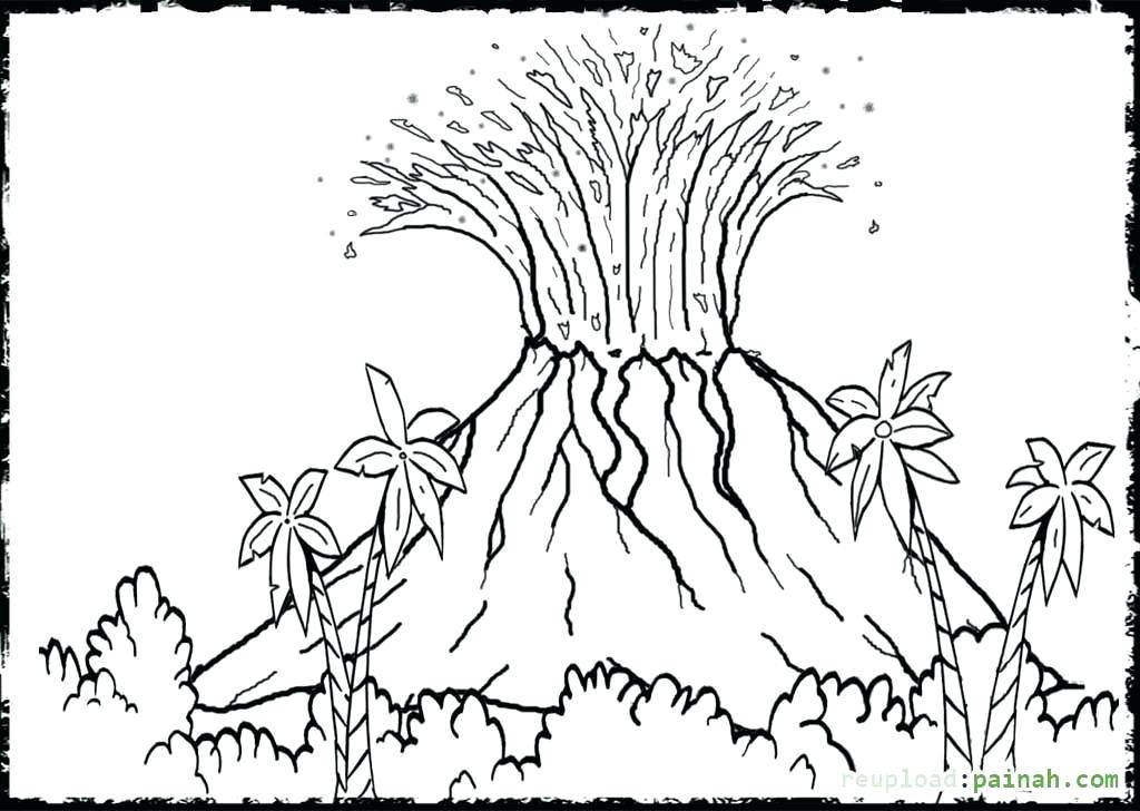 Volcano Coloring Pages Volcanic Explosion Coloring Page Volcano 1024x728 Volcano Coloring Pages Volcanic Explosion Coloring Page Volcano