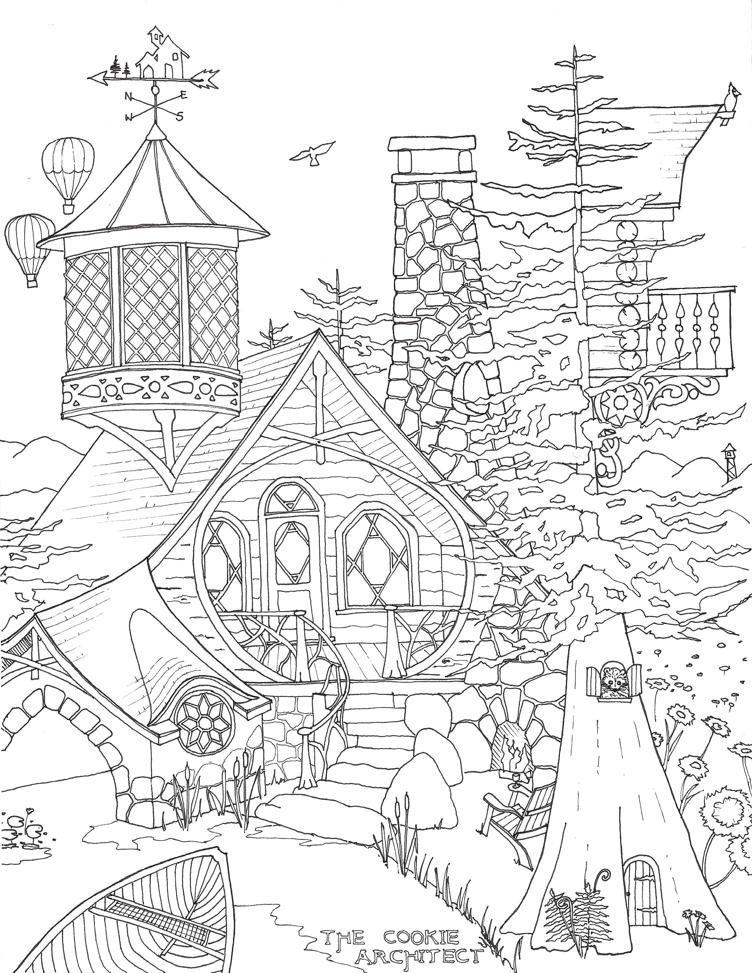 Coloring Page The Cookie Architect 2537x3281 Coloring Page The Cookie Architect