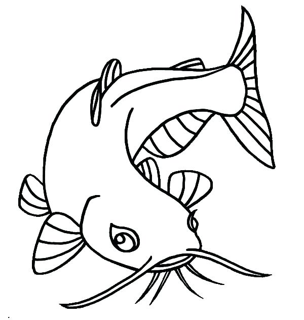 600x630 Catfish Coloring Page Catfish With Eyes Coloring Pages Free