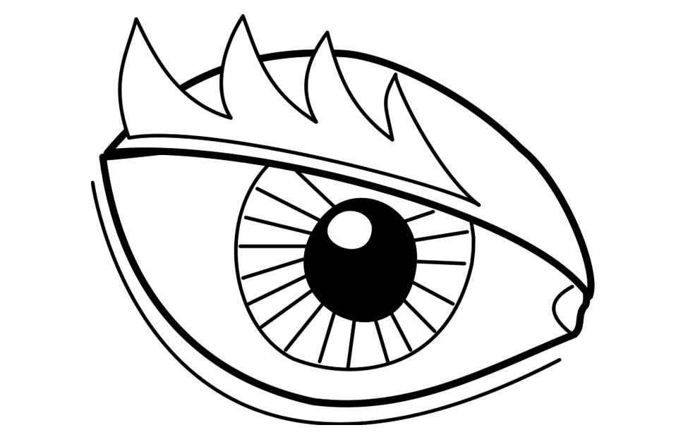975x620 Coloring Page Eye