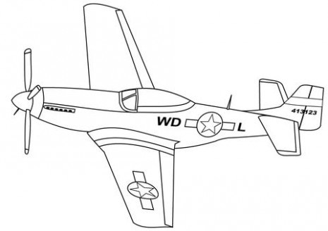 465x328 P 51 Mustang Coloring Page Free Printable Coloring Pages