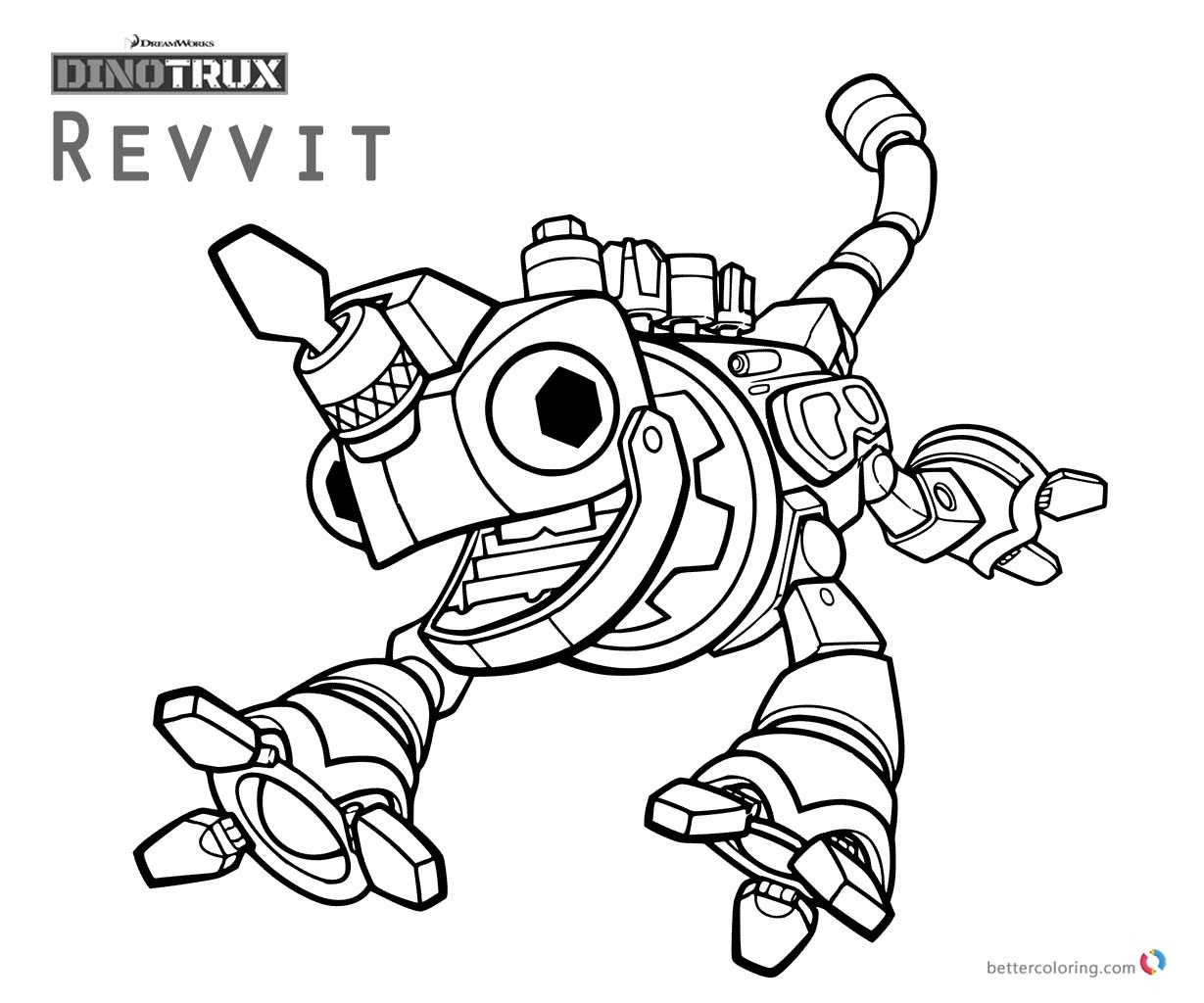 1229x1024 Dinotrux Coloring Page