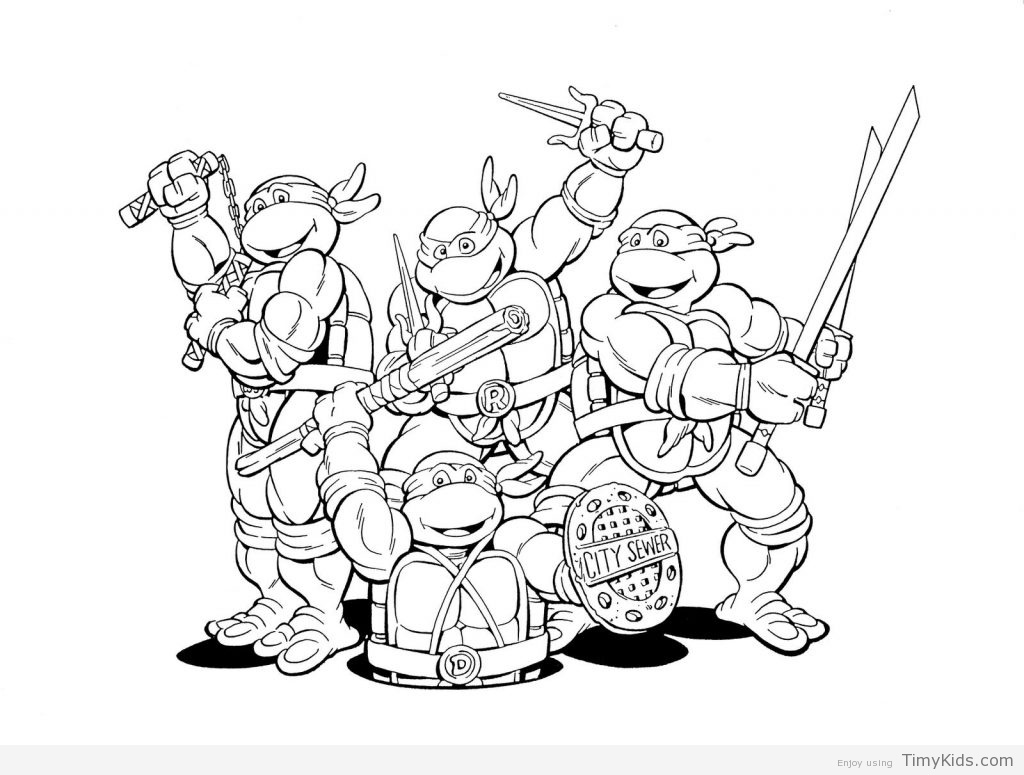 1024x775 Fresh Teenage Mutant Ninja Turtles Coloring Pages Printable Free