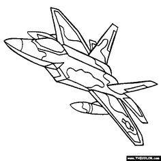 236x236 F 22 Raptor Coloring Page Online Color An F 22 Themed Birthday