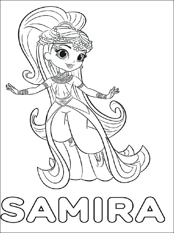 568x758 New Shimmer And Shine Coloring Pages And 39 Shimmer And Shine