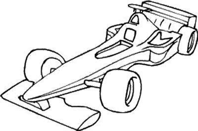400x265 Race Car F1 Coloring Page