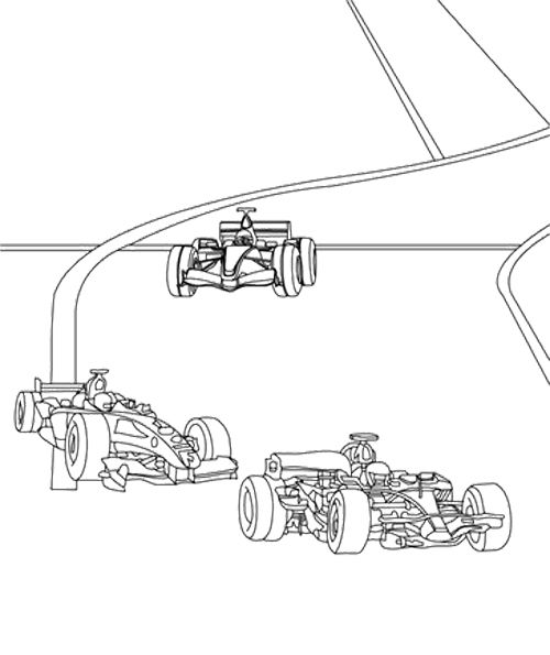 500x595 Track Race Car F1 Coloring Page Cars Coloring Pages