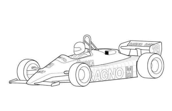 Print Arrows A4 F1 Classic Race Car Coloring Page Download 600x388 Print Arrows A4 F1 Classic Race Car Coloring Page Download