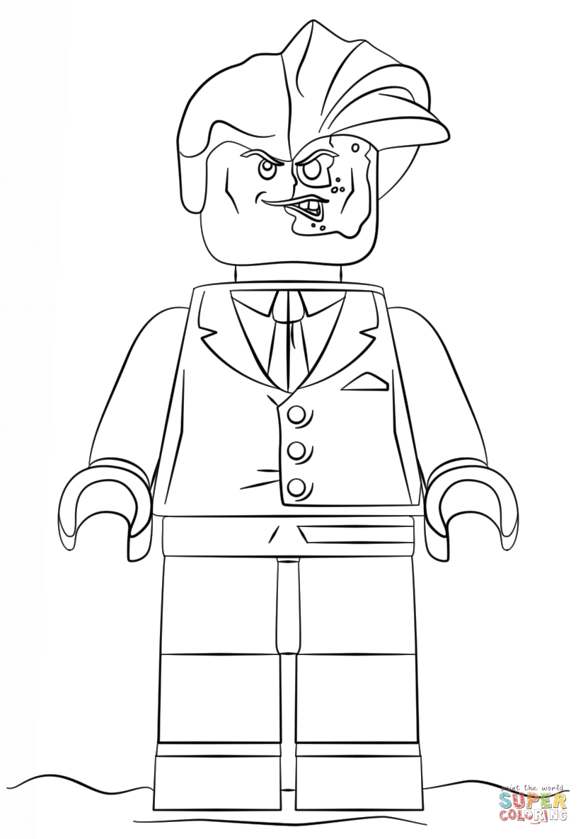 824x1186 Lego Two Face Coloring Page Free Printable Pages Batman New
