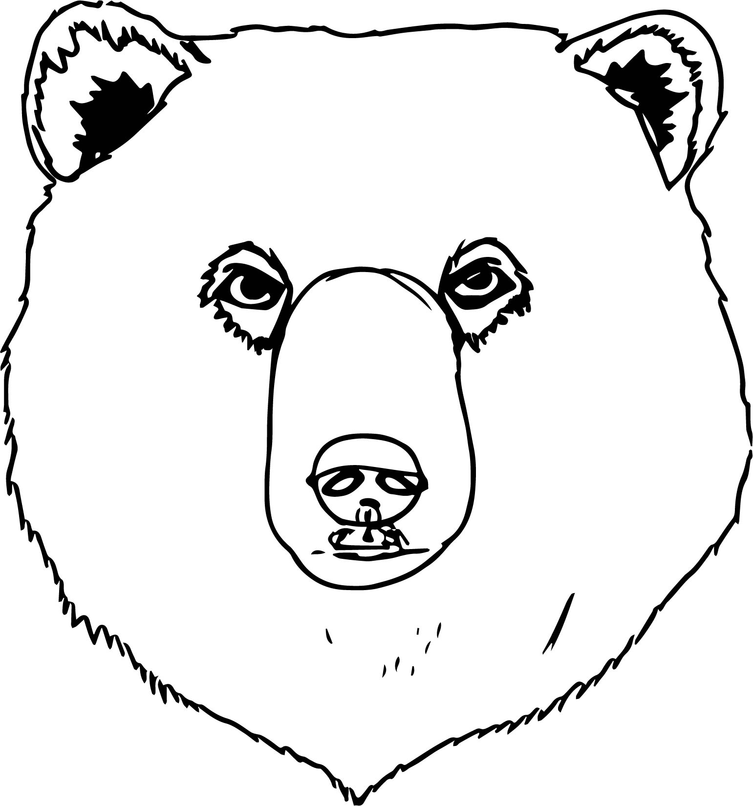 1541x1650 Bear Face Coloring Page Delectable Teddy Bear Face Coloring Page H