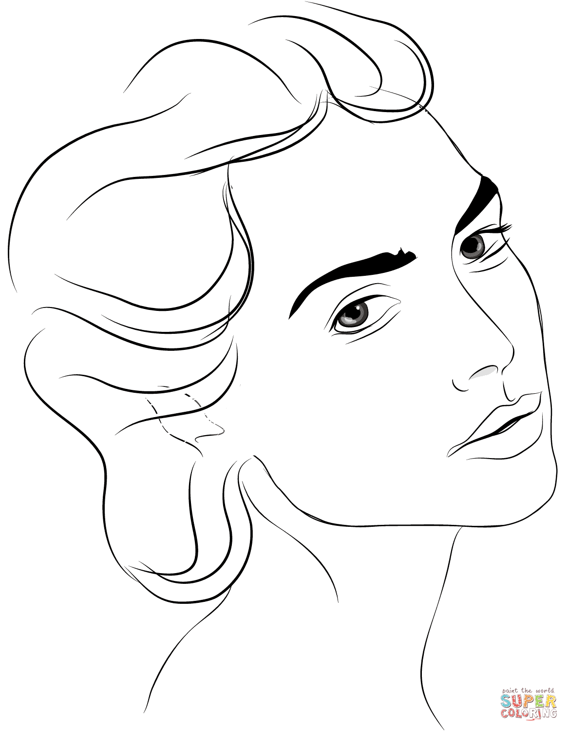 1166x1500 Womans Face Coloring Page Free Printable Coloring Pages Coloring