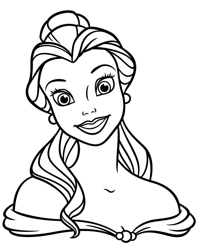 670x822 Beauty Belle Face Coloring Pages