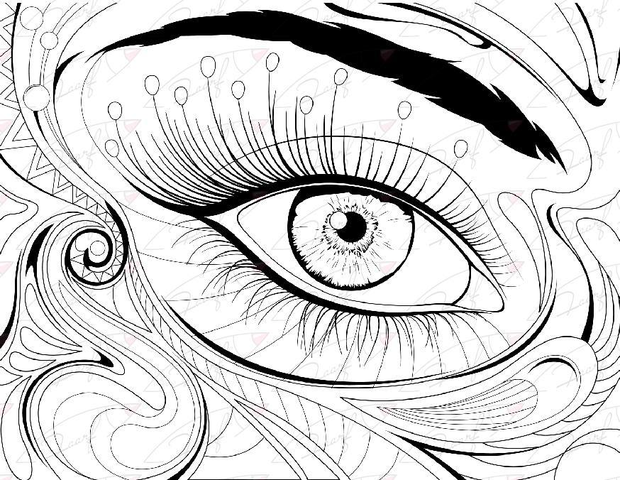874x676 Eye Coloring Pages.