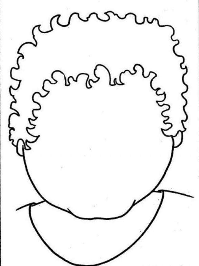 640x854 Blank Face Coloring Page