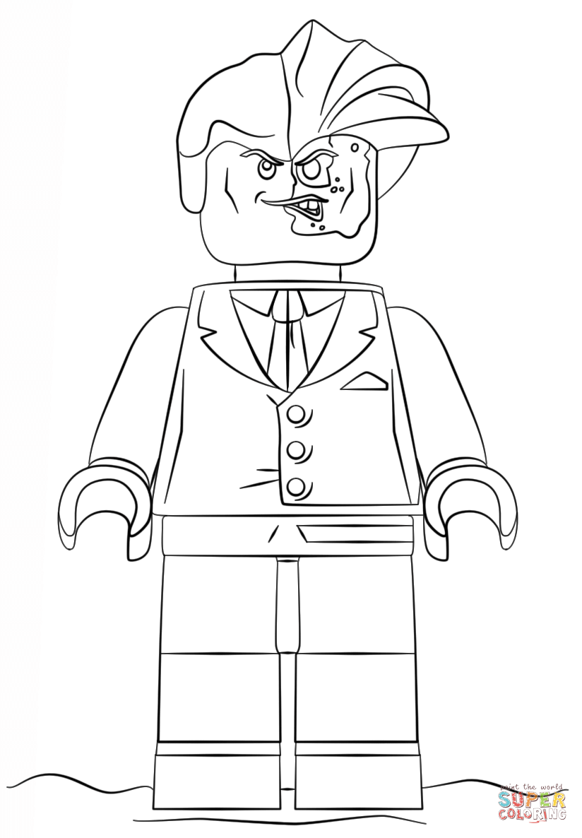 824x1186 Lego Two Face Coloring Page Free Printable Pages Batman