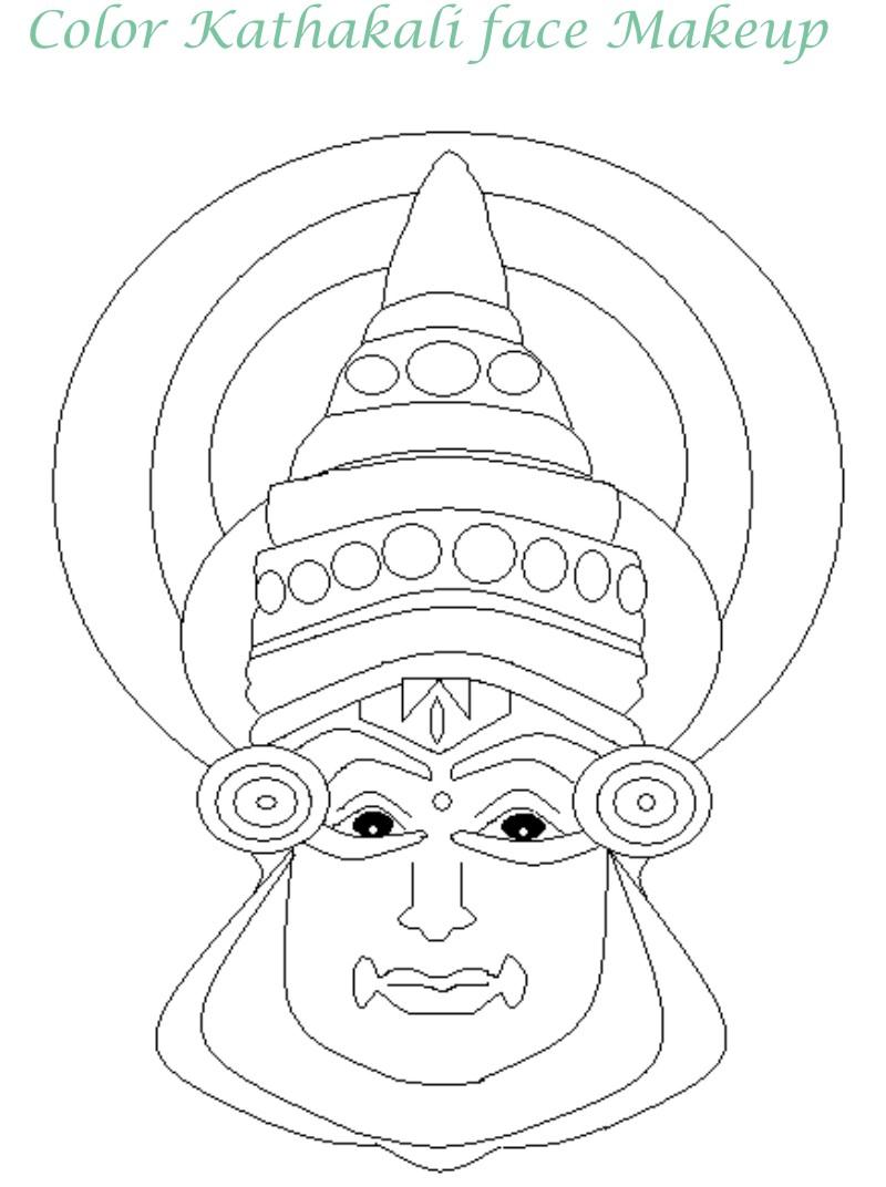 Onam Festival Kathakali Face Mask Coloring Pages Coloring Pages 800x1072 Onam Festival Kathakali Face Mask Coloring Pages Coloring Pages