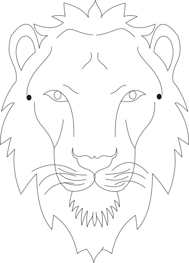 Lion Mask Coloring Page 640x891 Lion Mask Coloring Page
