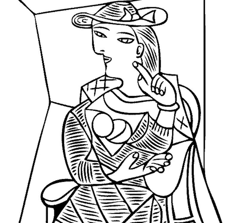 754x750 Coloriage Adulte Picasso G 7.jpg Pixels Face Painting