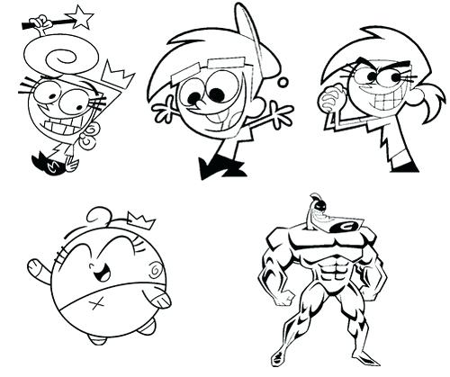 500x419 Fairly Odd Parents Coloring Pages Fairly Odd Parents Printable