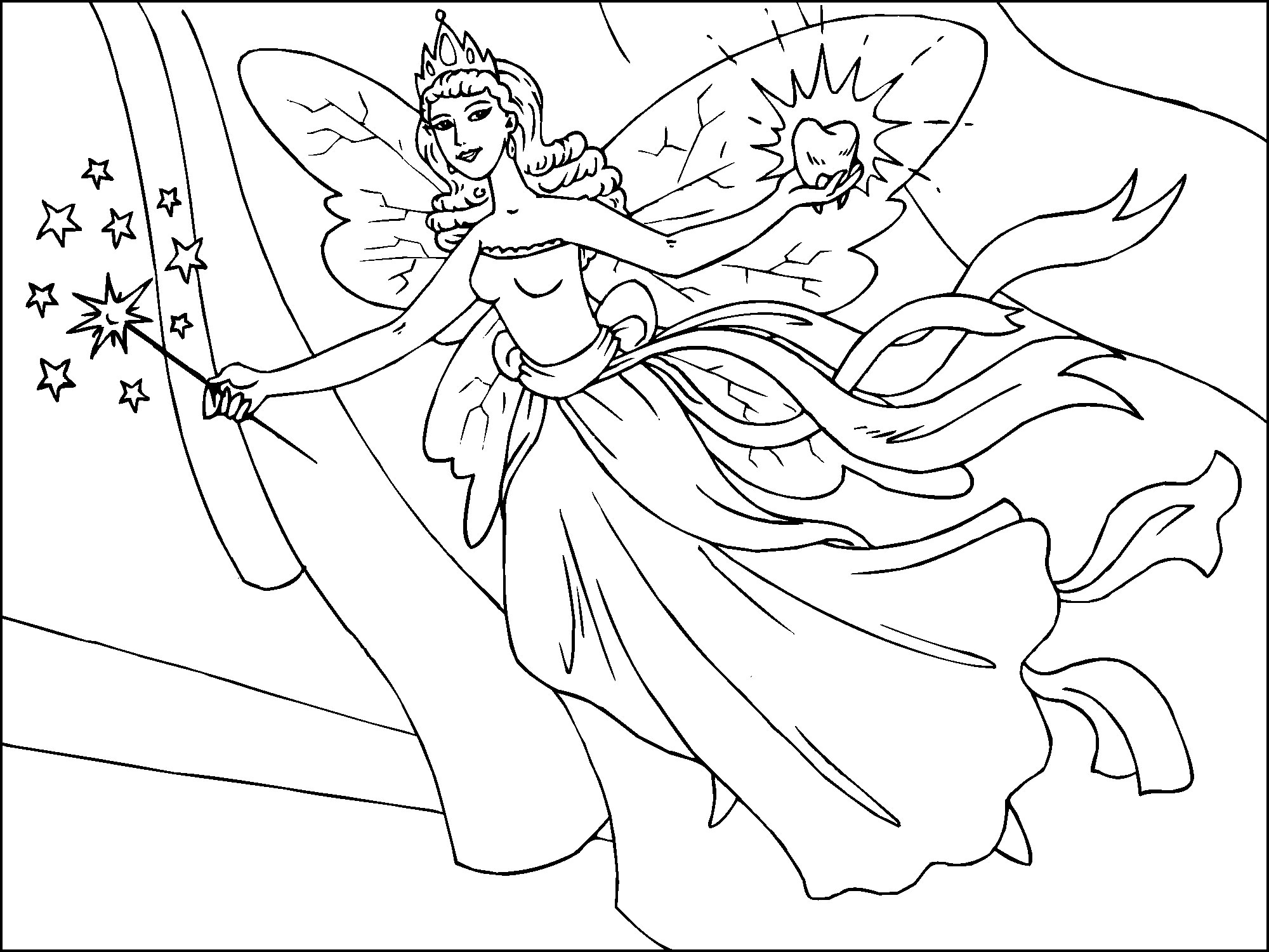 2000x1500 Fairies Coloring Pages To Print Free