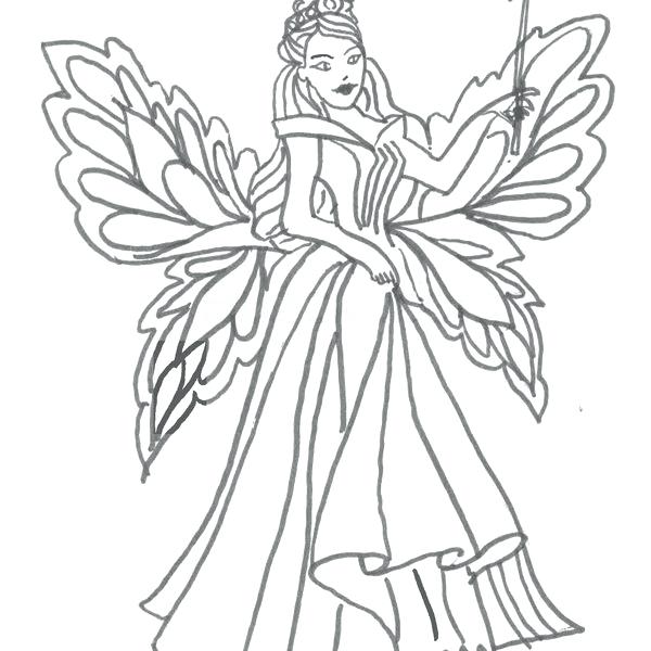 600x600 Fairy Coloring Page Fairy Coloring Pages For Kids Coloring Pages