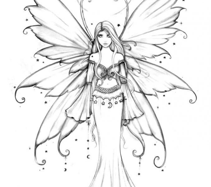 678x600 Fairies Coloring Pages For Adults Coloring Page