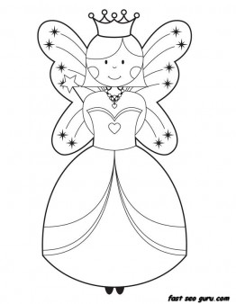 Printable Cute Fairy Coloring Pages For Girls 262x338 Printable Cute Fairy Coloring Pages For Girls