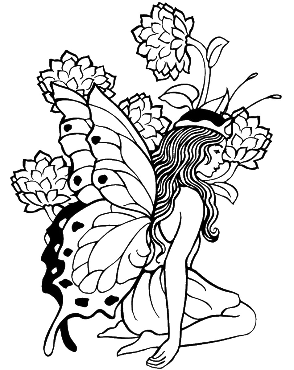Fairy Coloring Pages 953x1200 Fairy Coloring Pages