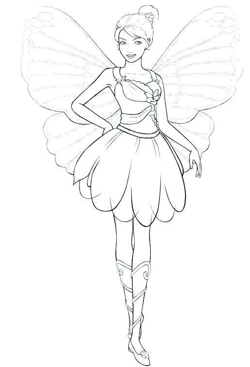 516x757 Fairy Princess Coloring Pages Fairy Coloring Book Barbie Fairy