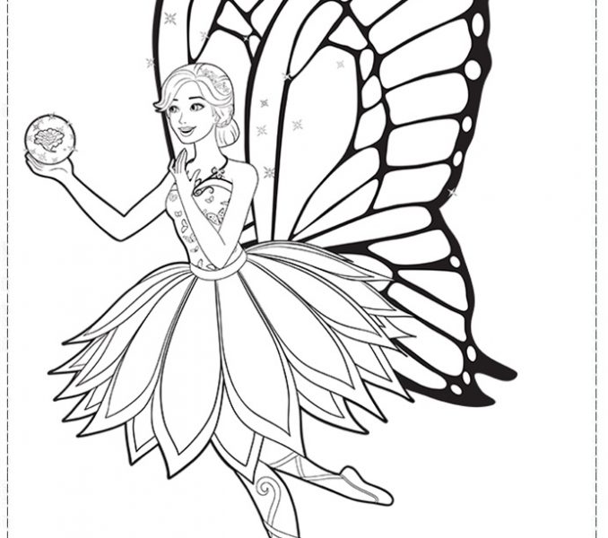 678x600 Fairy Barbie Coloring Pages Barbie Mariposa And The Fairy Princess
