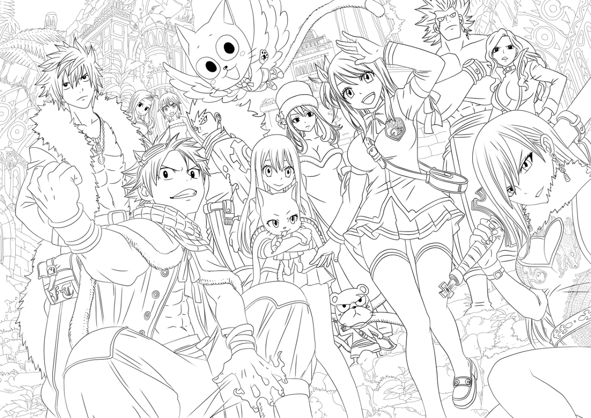1200x848 Fairy Tail Coloring Pages