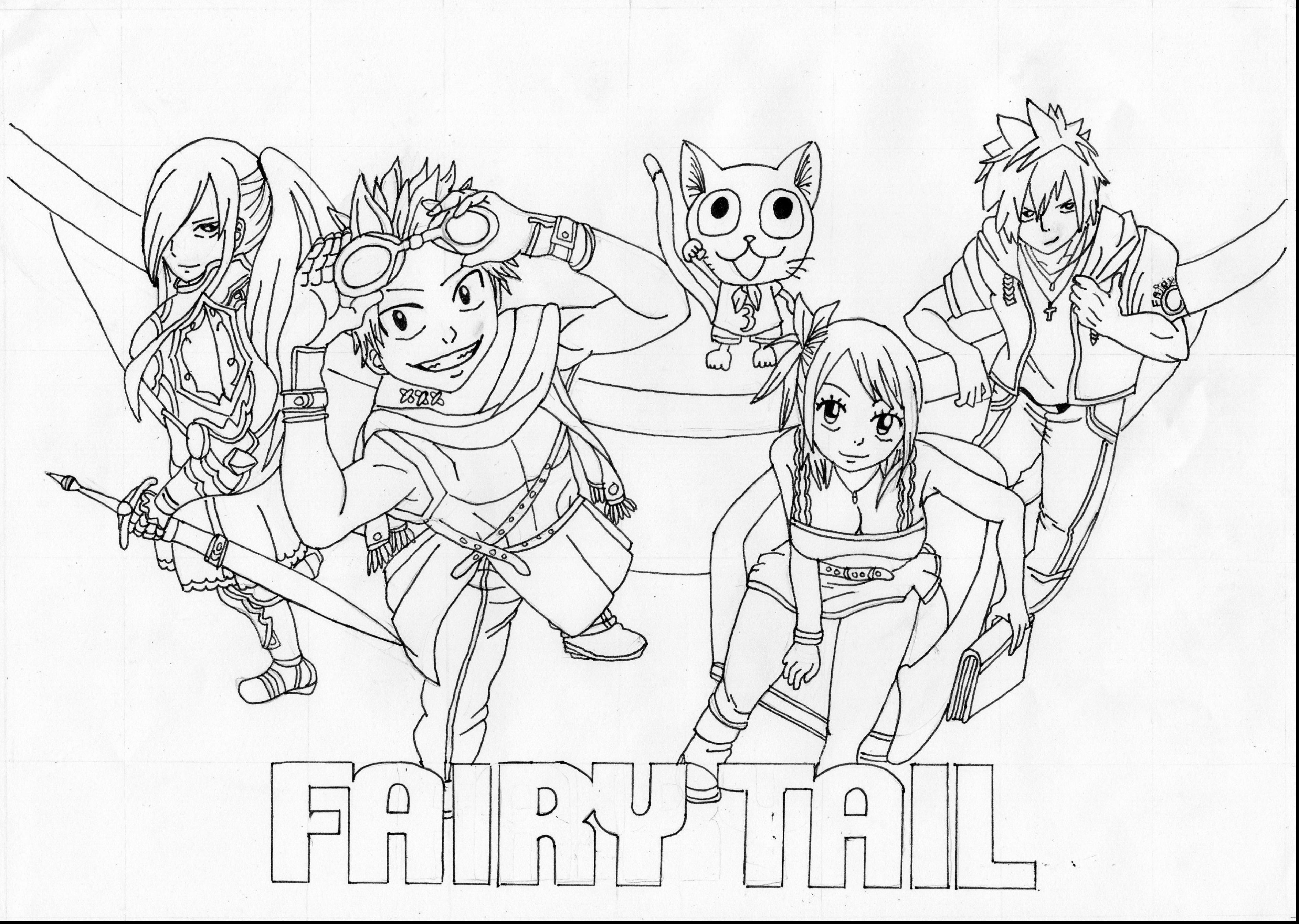 3774x2685 Fairy Tail Coloring Pages 1815 1300 High Definition