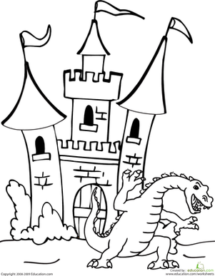 Dragon And Castle Worksheet 301x387 Dragon And Castle Worksheet