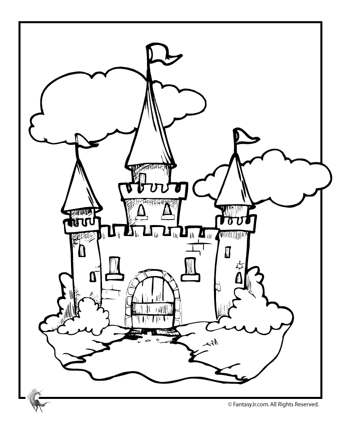 Fantasy Jr. Fairy Tale Castle Coloring Page Princess Party 680x880 Fantasy Jr. Fairy Tale Castle Coloring Page Princess Party