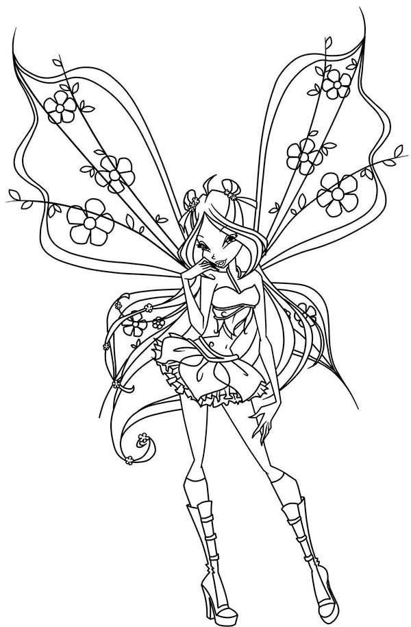 600x914 Winx Fairy Floral Wings Coloring Pages Batch Coloring