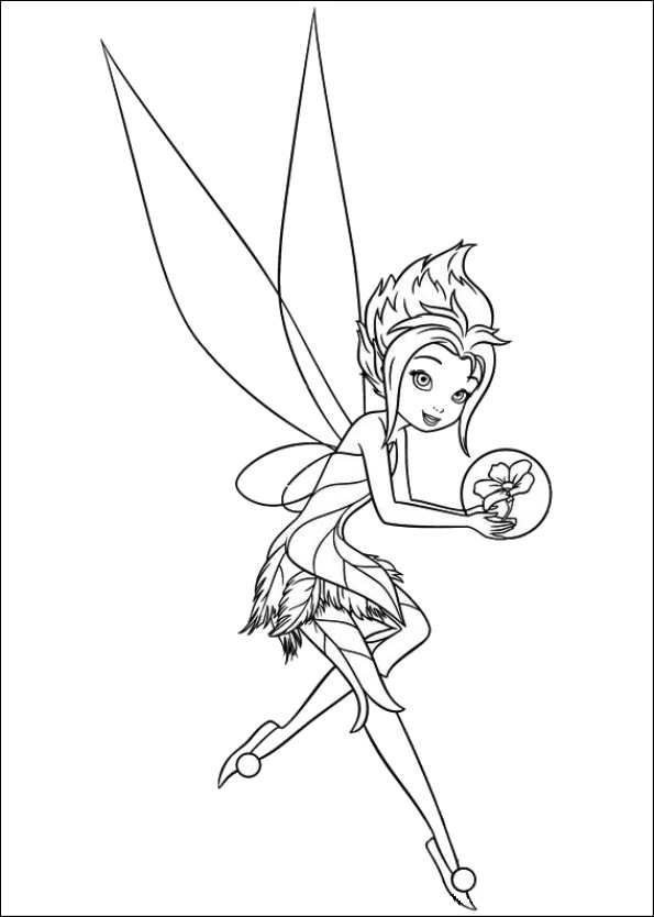 595x834 Coloring Page Tinkerbell Secret Of The Wings