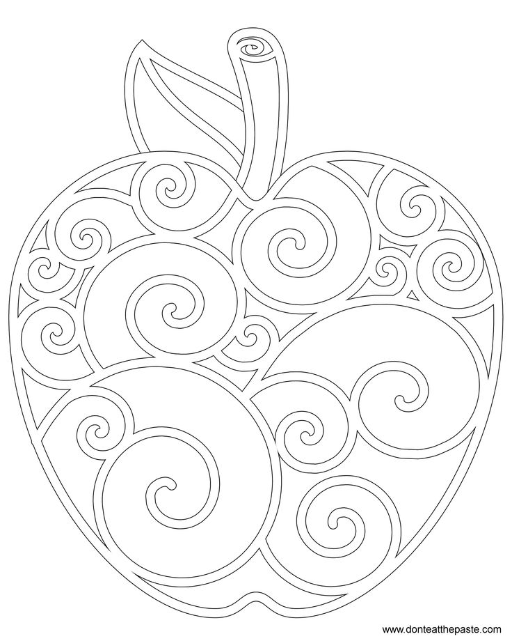 Fall Apple Coloring Pages