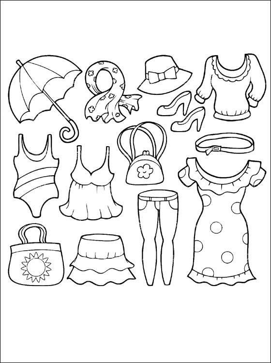 560x750 Printable Clothes Coloring Pages
