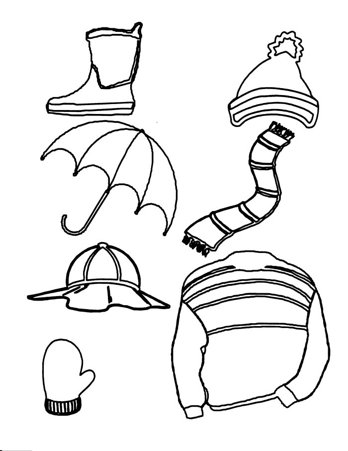 700x906 Rain Clothing Coloring Page