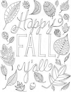 250x322 Happy Fall Y'All Free Printable Coloring Page